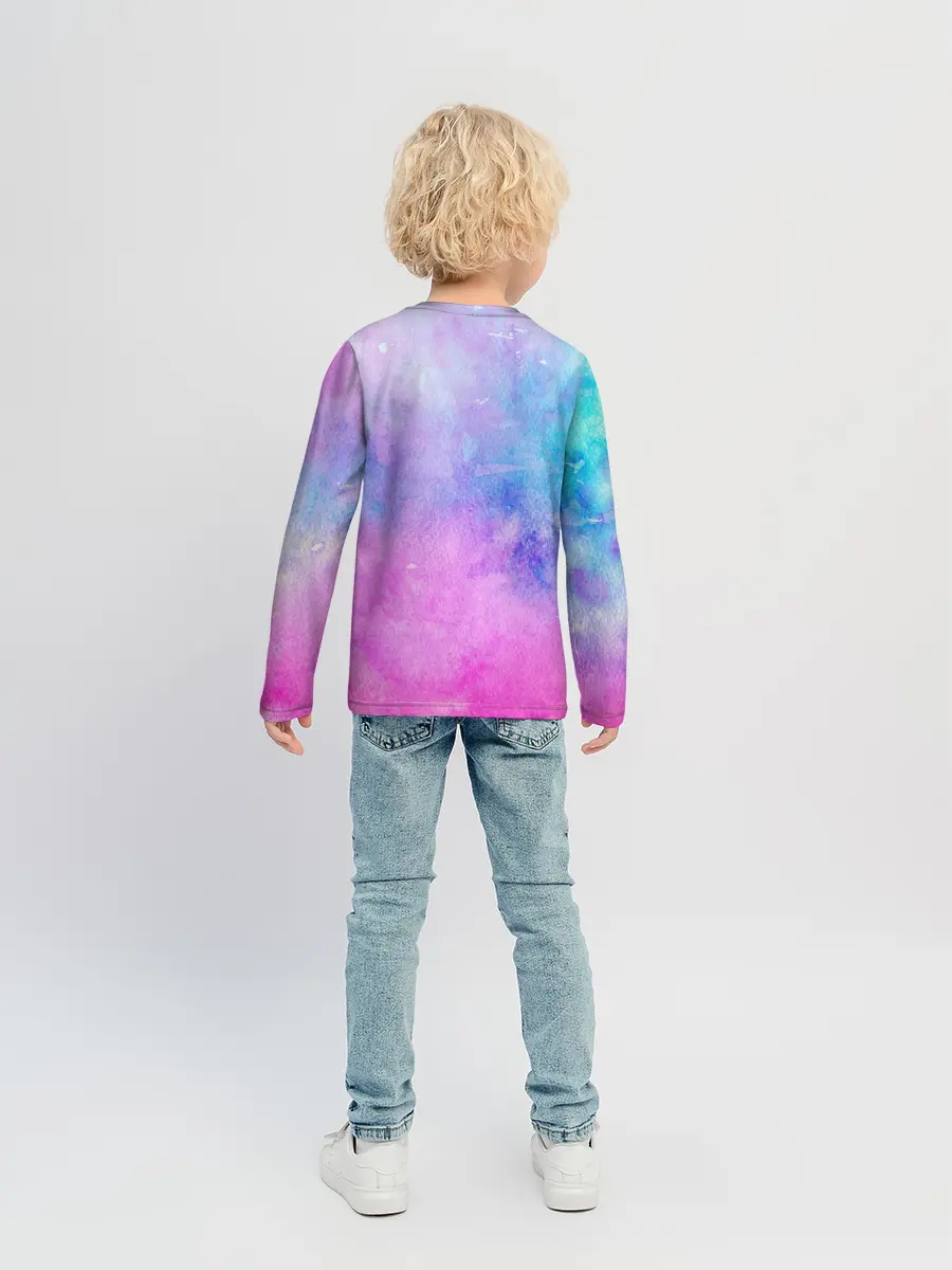 Детский лонгслив / Акварельные пятна