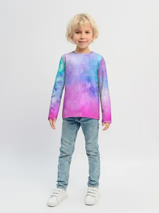 Детский лонгслив / Акварельные пятна