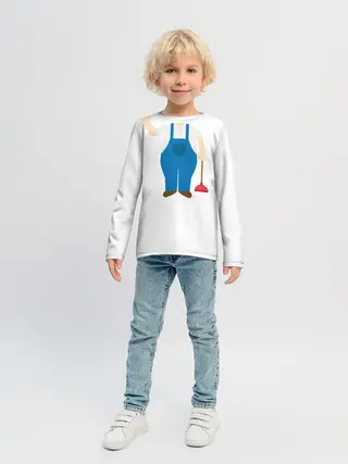 Детский лонгслив / Я - сантехник