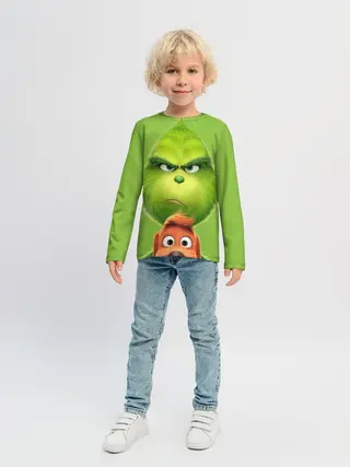 Детский лонгслив / Гринч