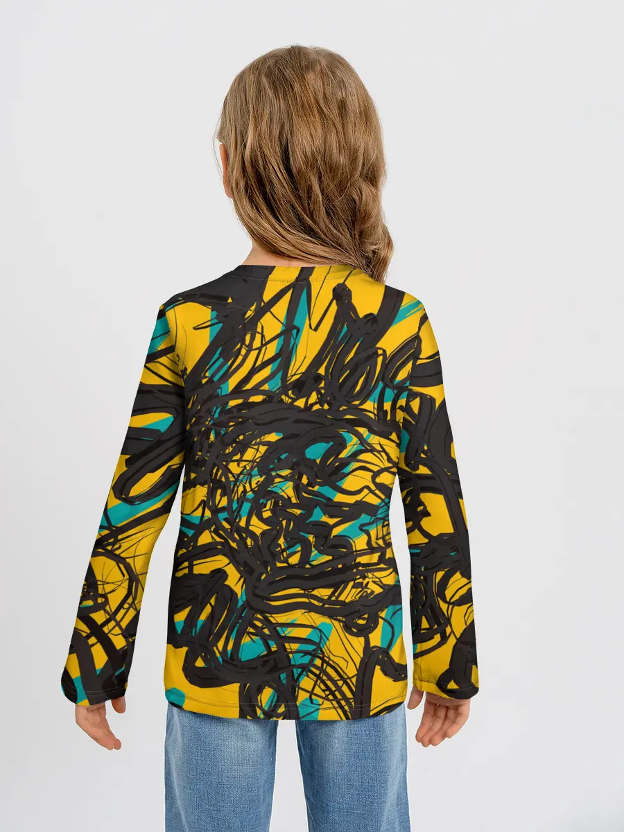 Детский лонгслив / Черные линии