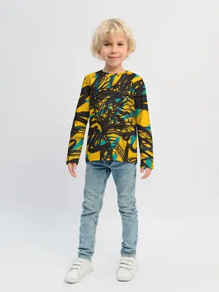 Детский лонгслив / Черные линии