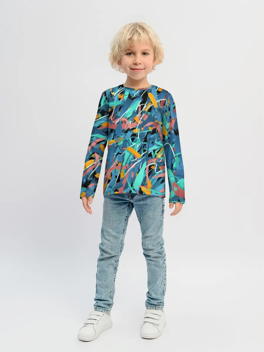 Детский лонгслив / Яркие краски