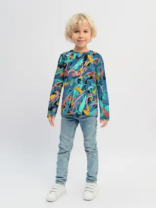 Детский лонгслив / Яркие краски