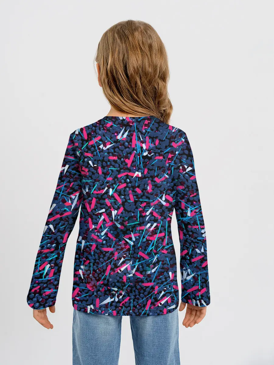 Детский лонгслив / Кристаллы и линии