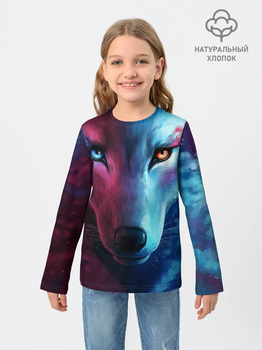 Детский лонгслив / ВЗГЛЯД ВОЛКА