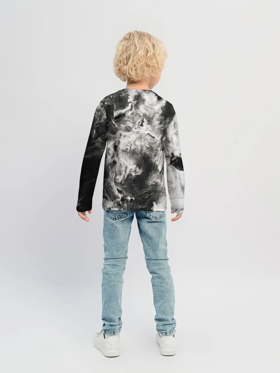 Детский лонгслив / Мрамор