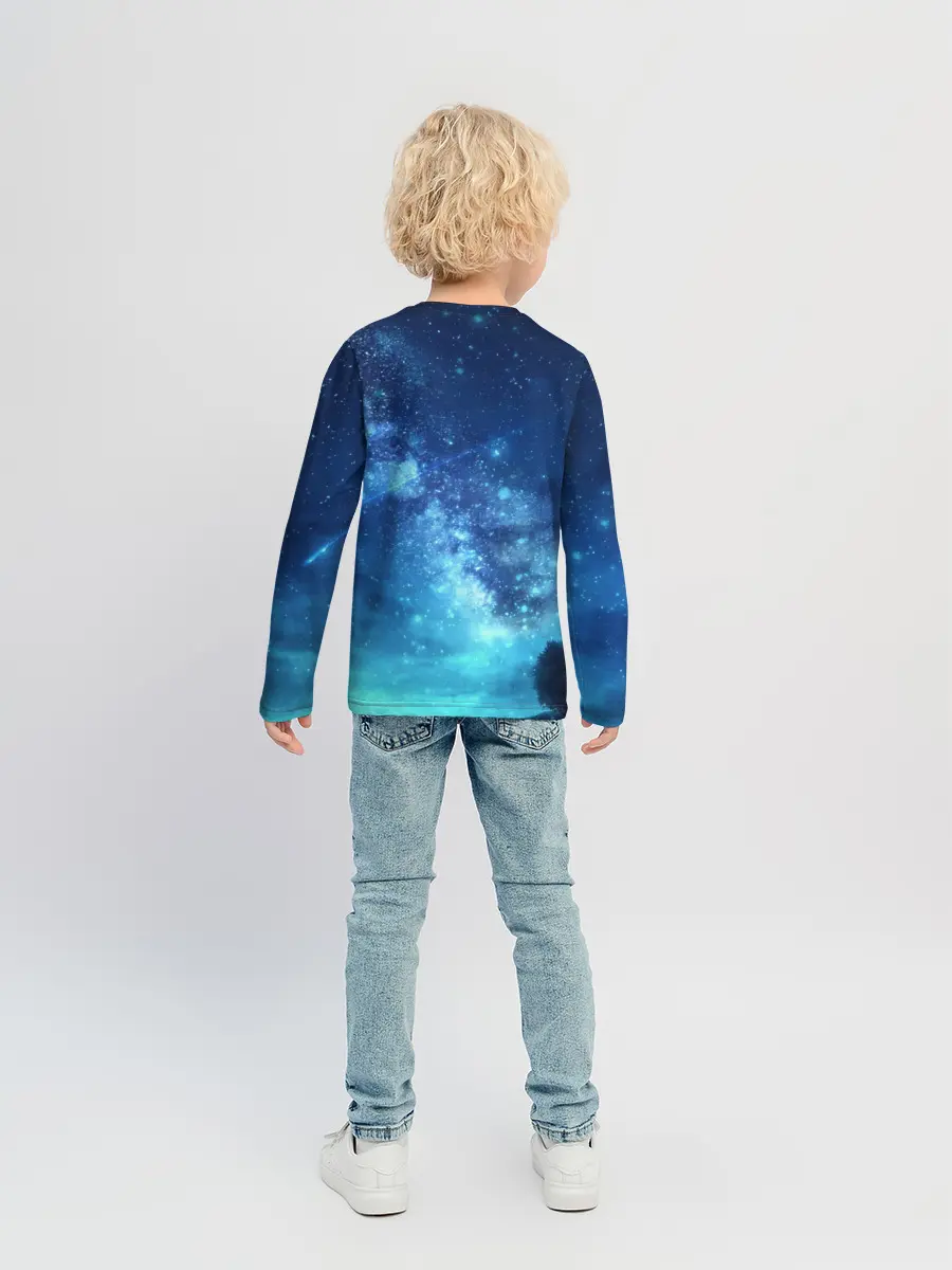 Детский лонгслив / Синяя Небо