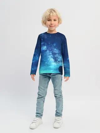 Детский лонгслив / Синяя Небо