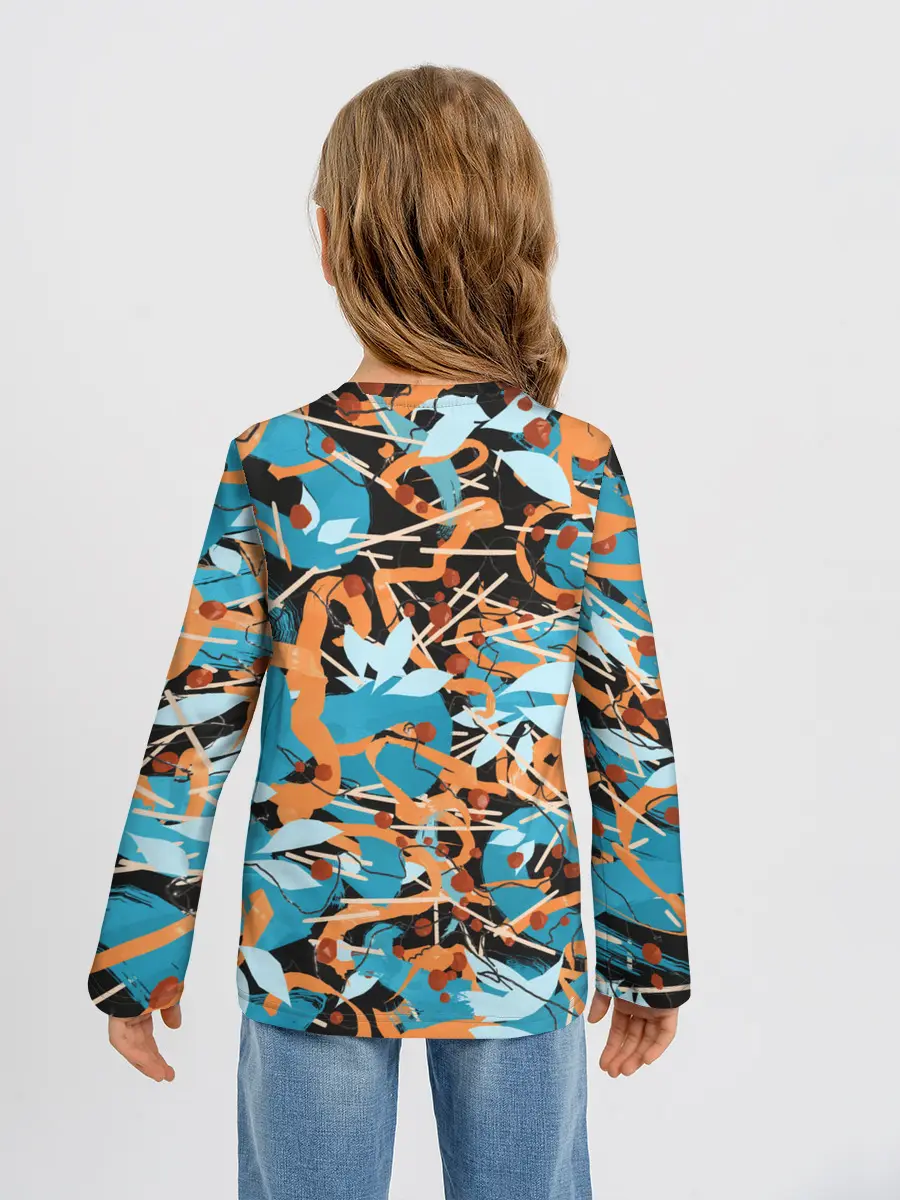 Детский лонгслив / Яркие линии