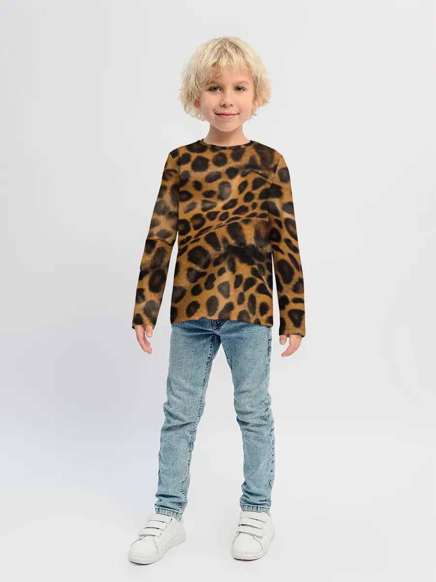 Детский лонгслив / Леопард