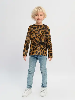 Детский лонгслив / Леопард