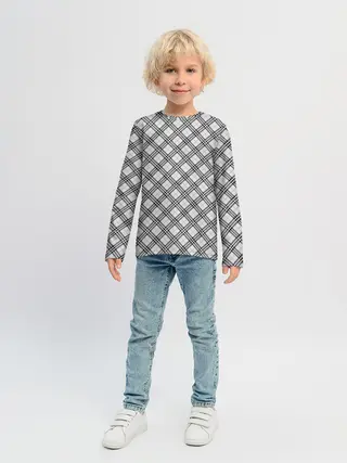 Детский лонгслив / Костюм в клетку