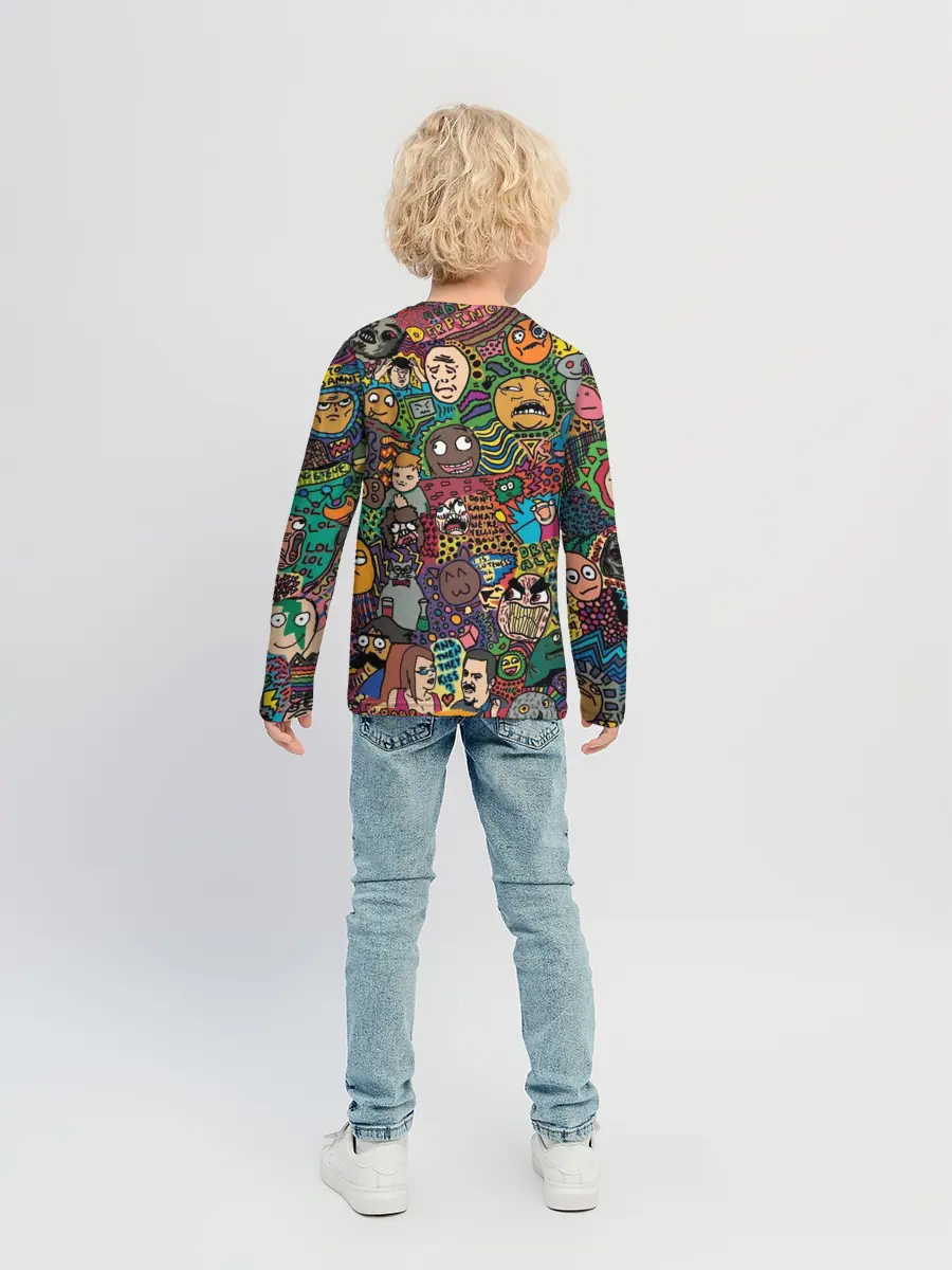 Детский лонгслив / Цветные мемы из ВК