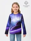 Детский лонгслив / Неоновый Космос
