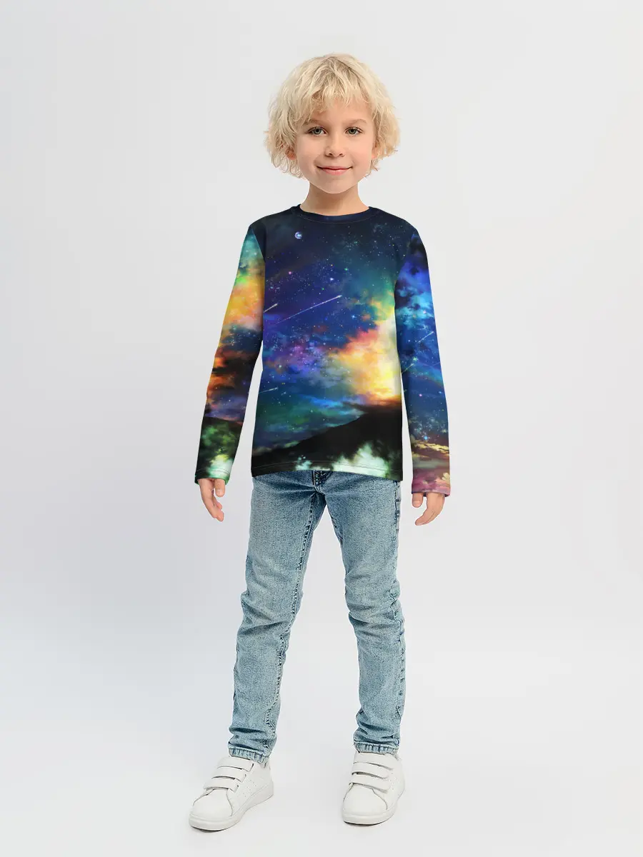 Детский лонгслив / Космические краски