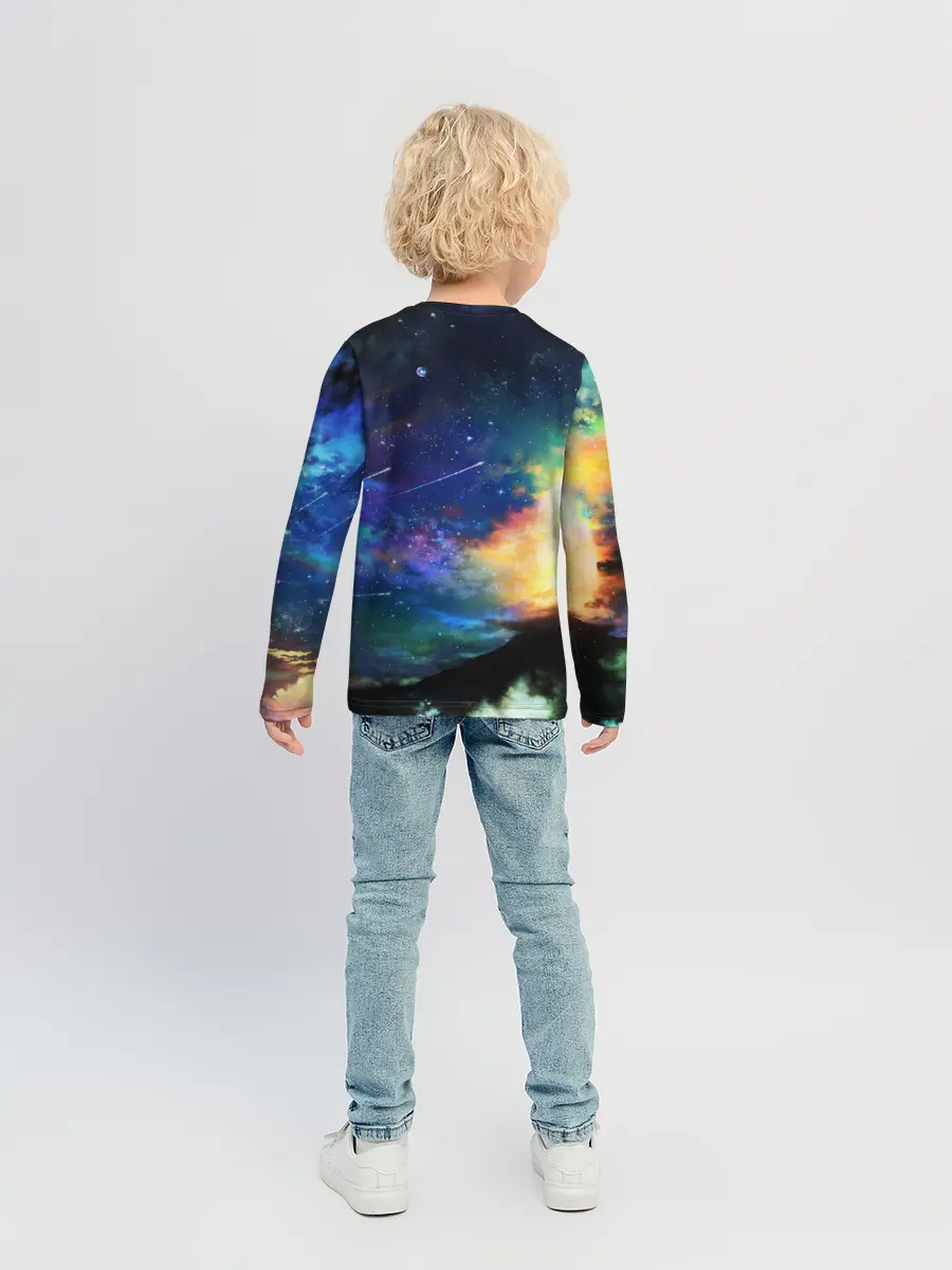 Детский лонгслив / Космические краски