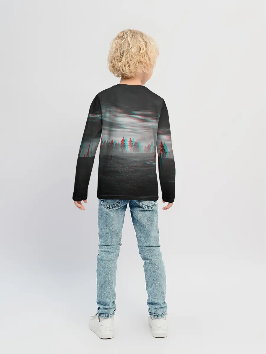 Детский лонгслив / Siren Head Horror Glitch