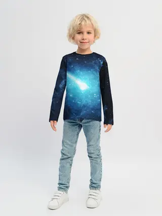 Детский лонгслив / Комета