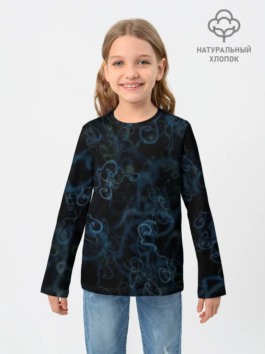 Детский лонгслив / Фигуры из дыма