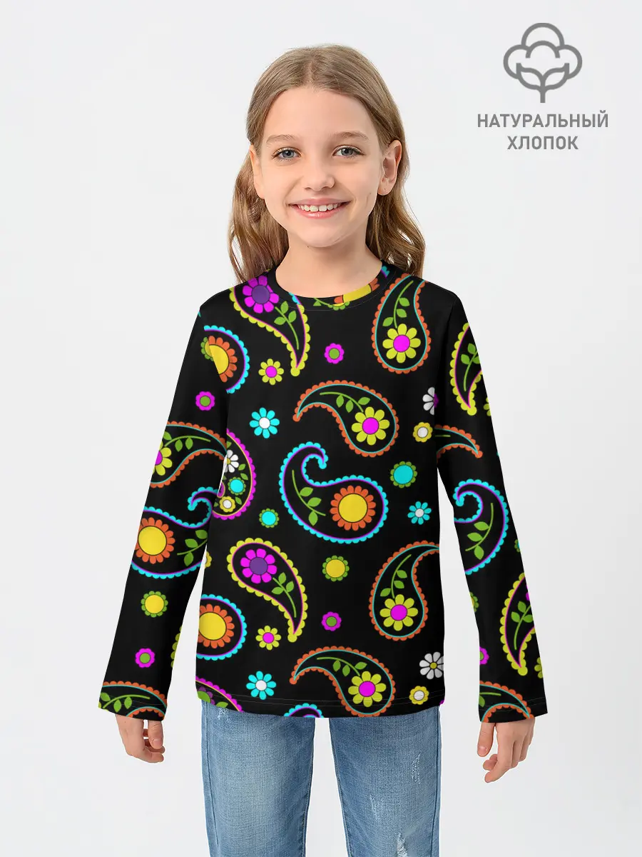 Детский лонгслив / ЦВЕТЫ