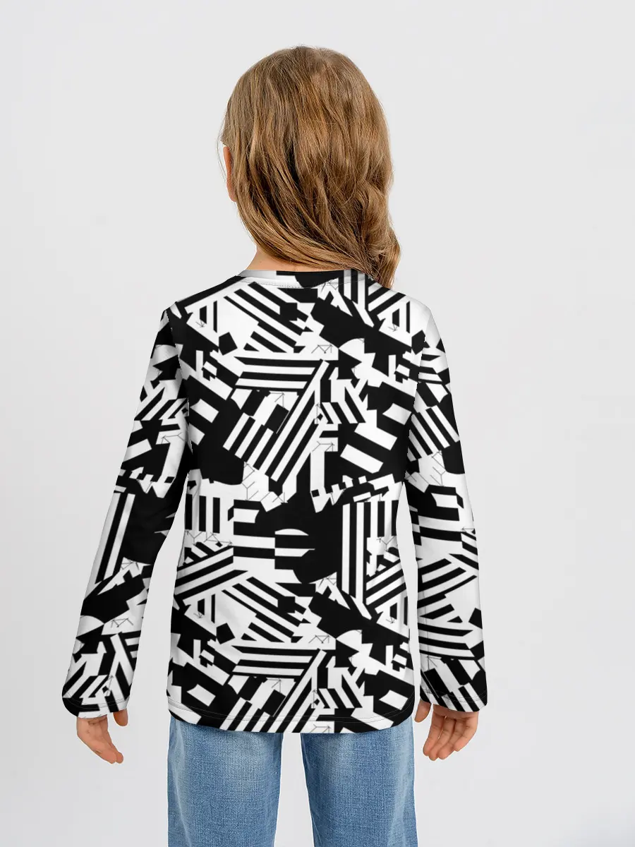 Детский лонгслив / Хаотичные линии