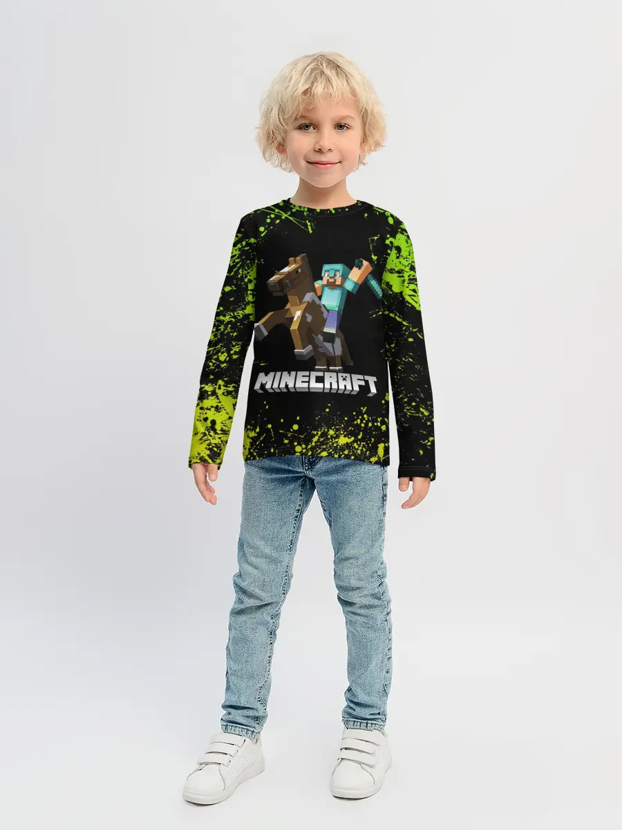 Детский лонгслив / Minecraft / Майнкрафт