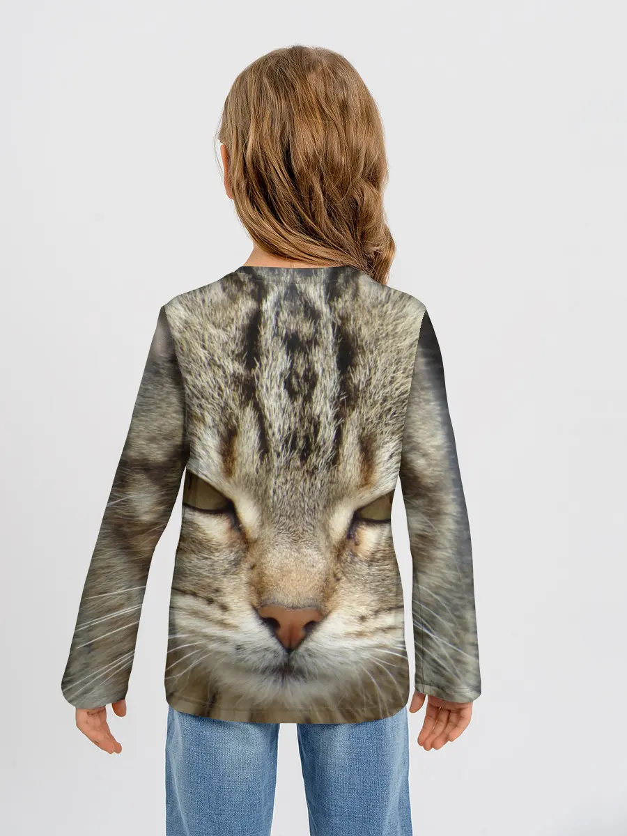 Детский лонгслив / Кот