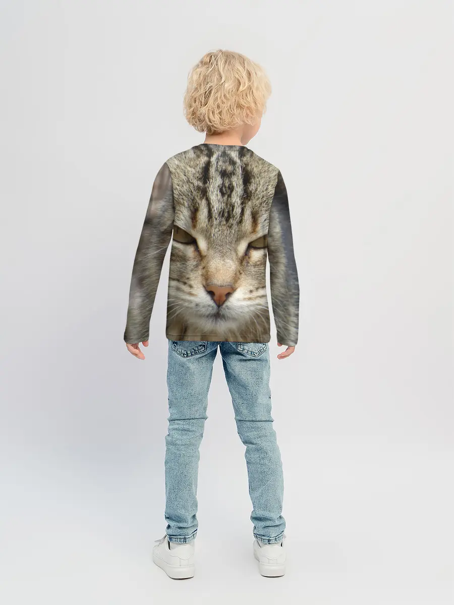 Детский лонгслив / Кот