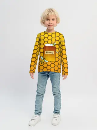 Детский лонгслив / Сладкий мёд