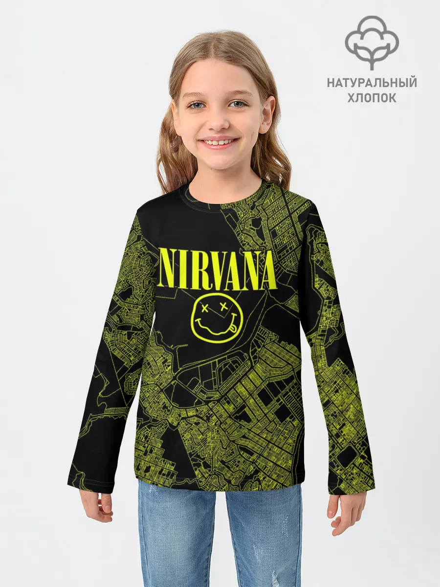 Детский лонгслив / Nirvana | Нирвана