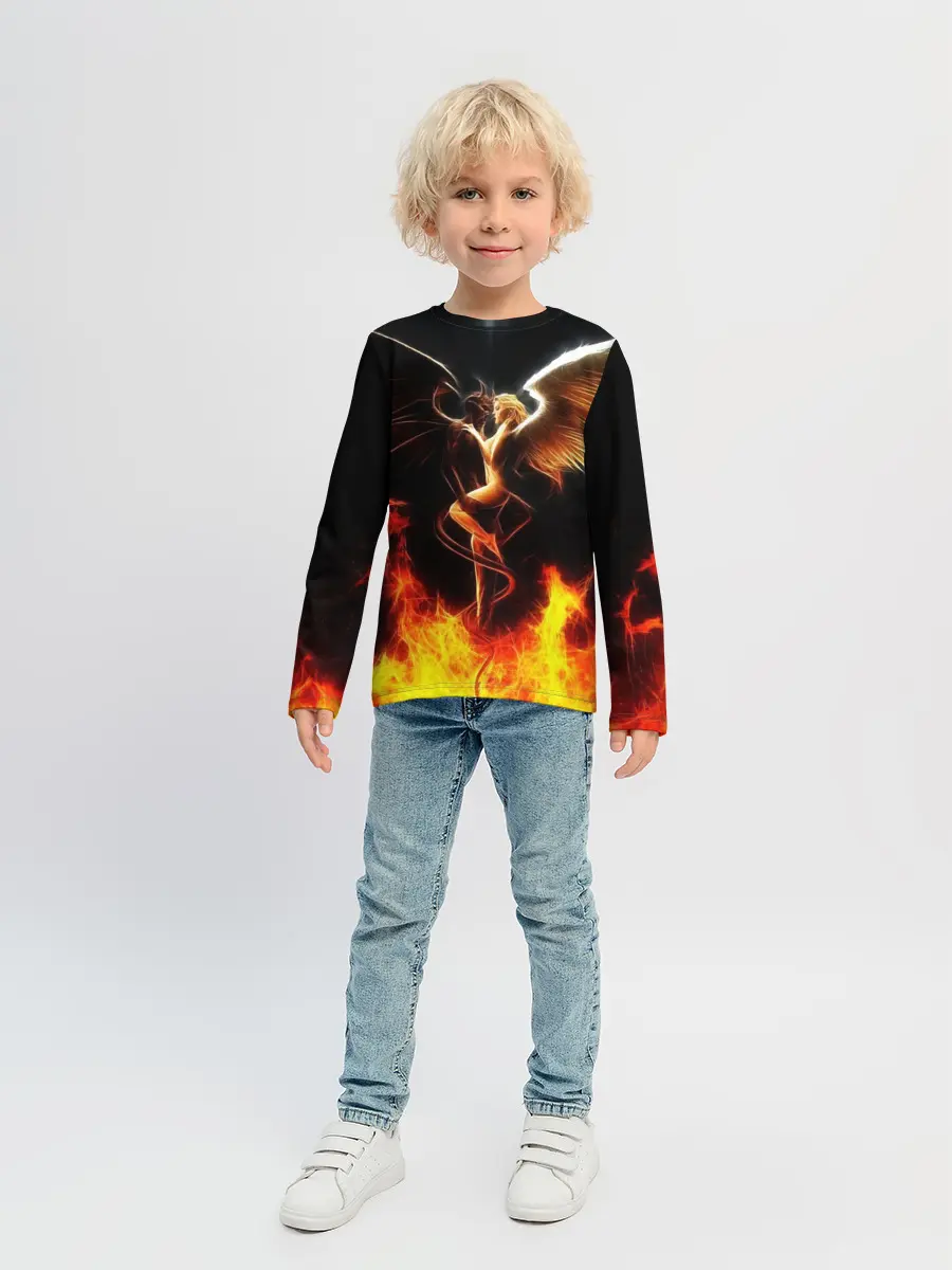 Детский лонгслив / Angel and demon