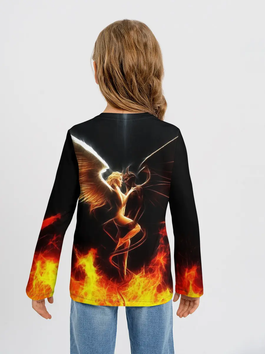 Детский лонгслив / Angel and demon