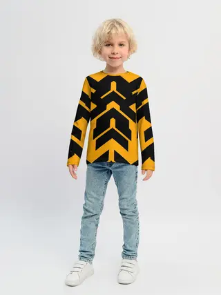 Детский лонгслив / геометрия концепт