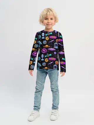 Детский лонгслив / космос
