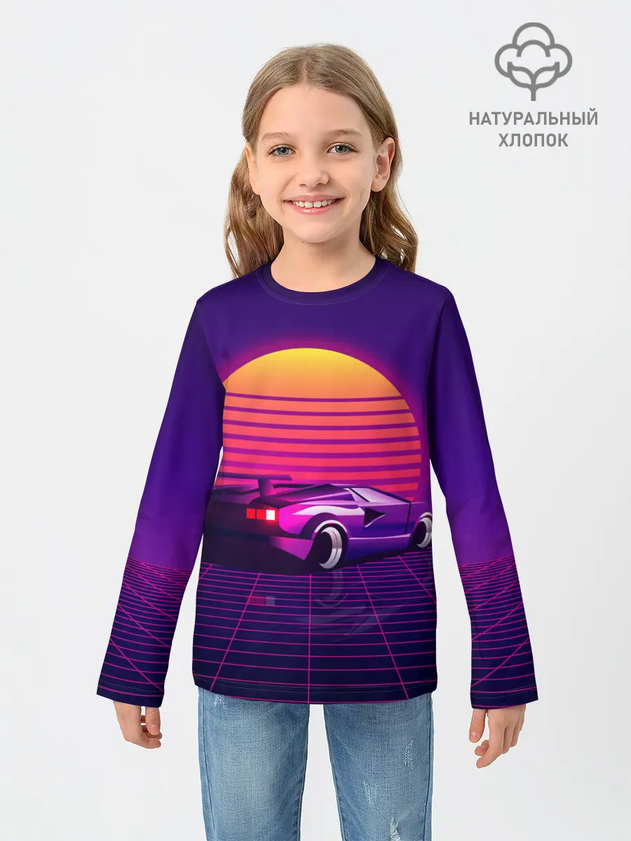 Детский лонгслив / Ретро Футуризм