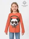 Детский лонгслив / панда-меломан