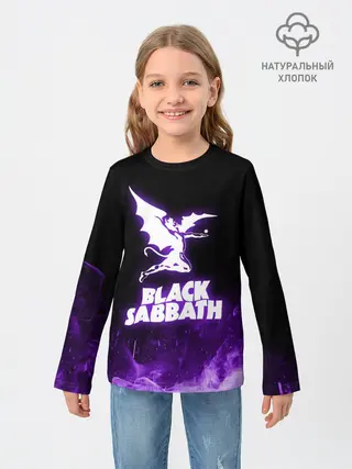 Детский лонгслив / Black Sabbath NEON