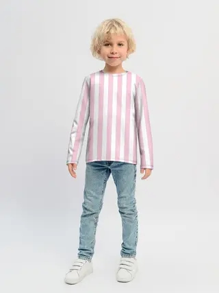 Детский лонгслив / Розовые линии