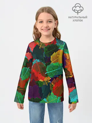 Детский лонгслив / Abstract Autumn Leaves