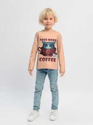 Детский лонгслив / Нужно Больше Кофе