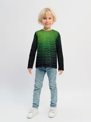 Детский лонгслив / Паутина в лесу