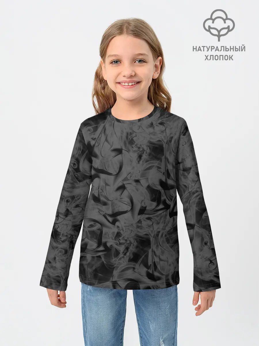 Детский лонгслив / Черная дымка