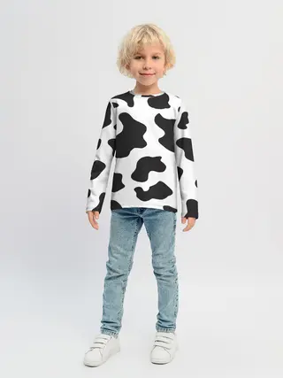 Детский лонгслив / COW PRINT