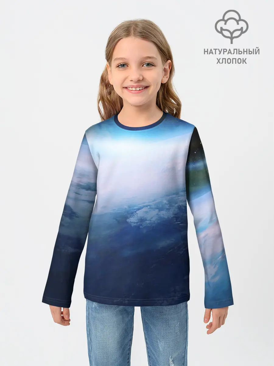 Детский лонгслив / Планета Земля