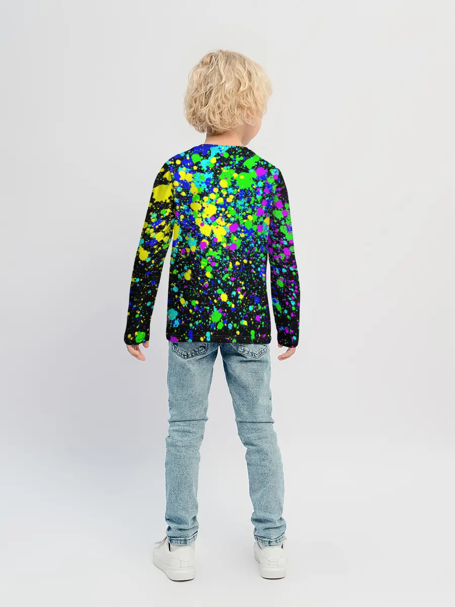 Детский лонгслив / Неоновые краски лета