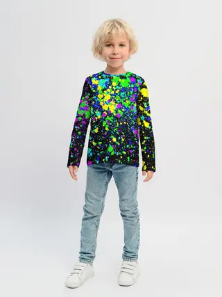 Детский лонгслив / Неоновые краски лета