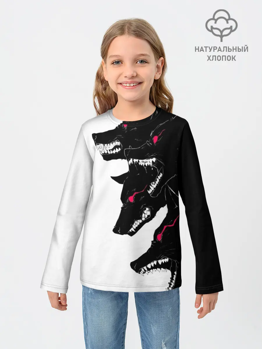 Детский лонгслив / Волки