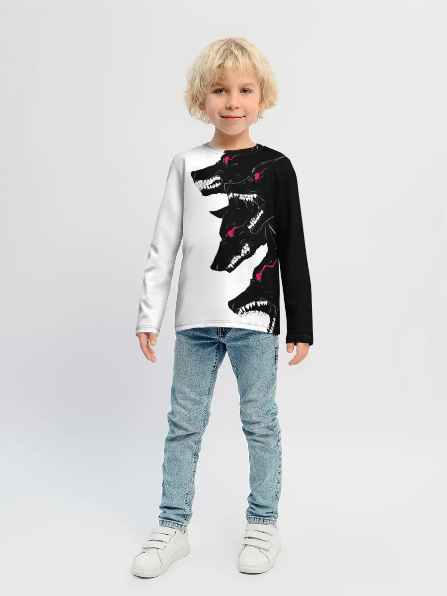 Детский лонгслив / Волки