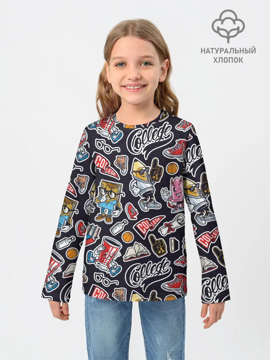 Детский лонгслив / Pop art